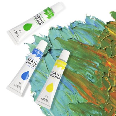 Art Crafts Supplies 24 Colors Non Toxic Waterproof Artist Acrylic Pouring Paint Set