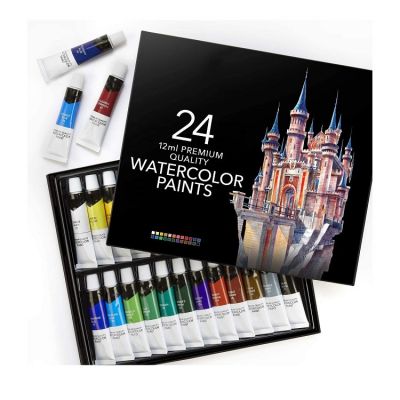 24 colors 12ml professional high quality watercolor paint set