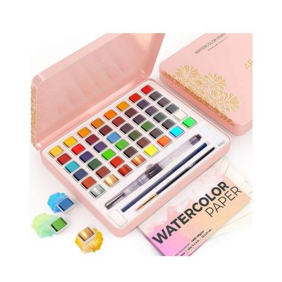 hot selling 48colors solid watercolor paint art drawing painting set for gift