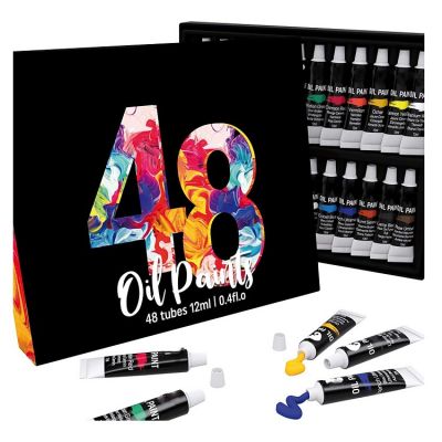 48 oil colors paint set 12ml non-toxic for painting set kids and adults