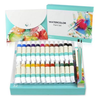 Professional artists 24 tubes colorful watercolor paint for watercolor painting