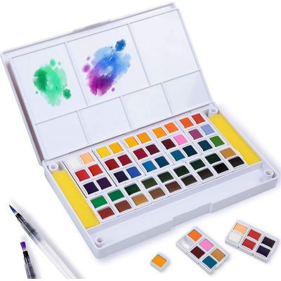 High quality multicolor solid watercolor paint set