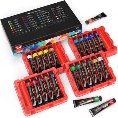 24colors art painting professional artist oil color paint set