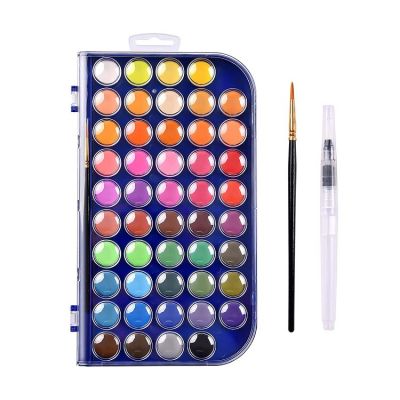artist 48 colors portable solid watercolor paint cakes travel pocket set watercolor painting for drawing