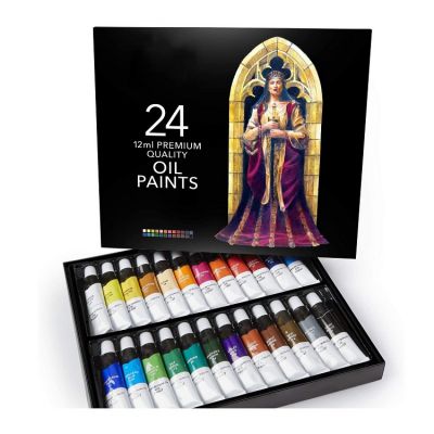 high quality oil painting set 12ml oil paints 24 oil color for painting