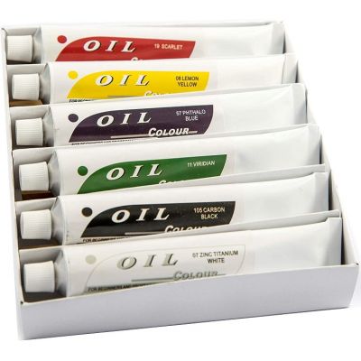hot selling aluminum tube 60ml 6 colors oil color paint set for oil painting