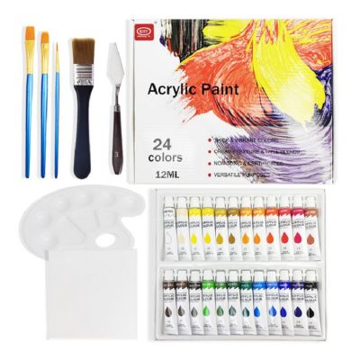 Kids Gift Non Toxic 12 ML Tube Mini DIY Drawing Art Crafts Set Liquid Acrylic Paint