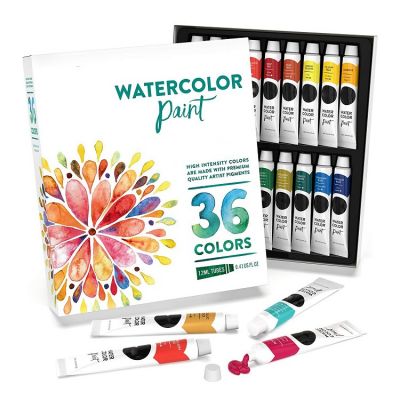 hot artist 36 color 12ml aluminum tube watercolor paint set