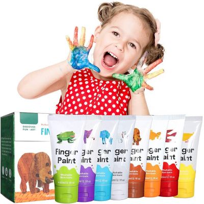 acrylic paint colors 8 non-toxic washable paints for kids finger paint