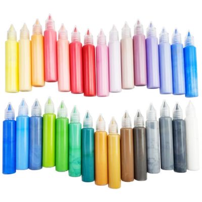 KHY Low Odor UV Blacklight Reactive Fluorescent Neon Glow Acrylic Paints for Canvas