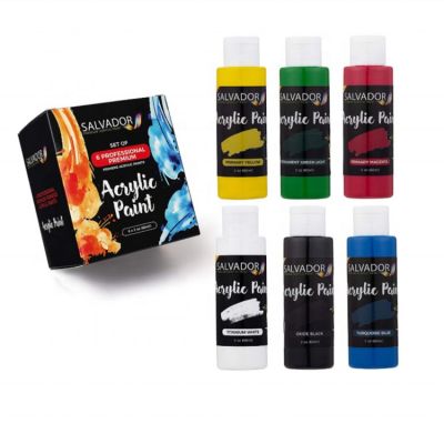 2021 top-sell Fluid Pouring Acrylic paint sets 6*60ml high-flow ready to acrylic paint pouring fluid art