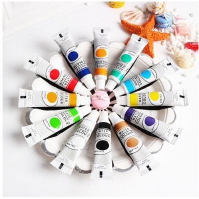 Promotional 12 Colors Soluble Watercolor Paint Set For Kids Painting