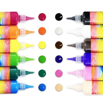 Wholesale 12 Colors 100ML Non-toxic DIY Painting Art Set for Kids Acrylic Paint Art Set