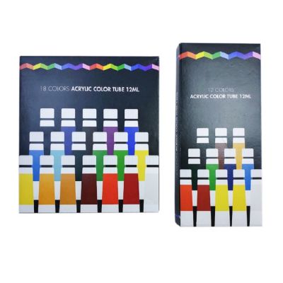 12 Vivid Color High Quality Permanent Waterproof Suit for Art Drawing Acrylic Paint Kit