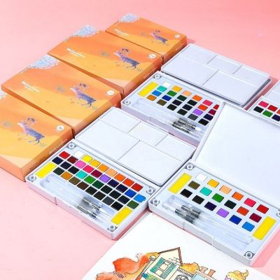 Factory 12 18 24 36 colors various types water colour water colour palette paint watercolor paints set
