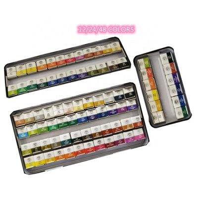OEM superior starry individually wrap art paint watercolour set 12 24 48 colours
