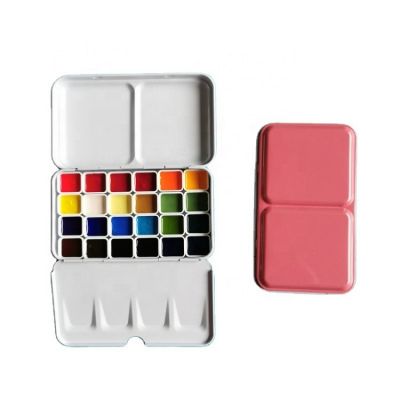 Fast delivery watercolor paintwatercolor paint cheap professional watercolor 24 colors with metal case