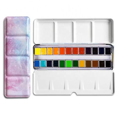 Professional colors solid watercolor buy 24 watercolor paint sets in box