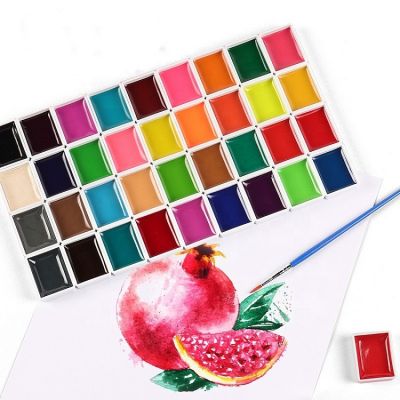 36 colors aquarelle watercolor paints set half pan semi-dry water colors painting semi-dry water colour watercolour