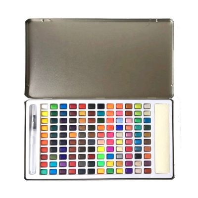 Portable watercolor printing kit non-toxic super vision 120 colors paint drawing watercolor