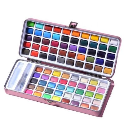 Directly Factory New 90 colors Solid water color metallic watercolor paint set