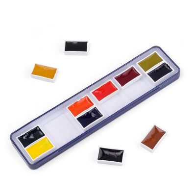12 art level aquarelle watercolor paints set half pan semi-dry water colors painting water colour watercolour for paper