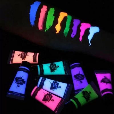 Party Glow in the dark spray gel body paint fabric paint set colors diy oil painting paint acrylic fabric for wall doodle