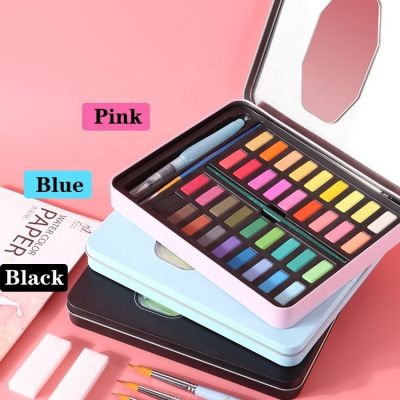 36 non-toxic water colour watercolour cakes watercolor water color paint cake set half pan watercolor cake painting