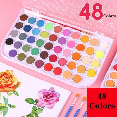 48 non-toxic water color watercolor cake set half pan watercolor cake painting water colour watercolour paint set cake