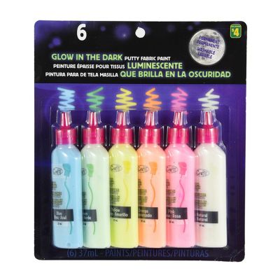 6 color 37 ml paint glow in the dark gel body spray fabric paint set colors diy luminous painting paint acrylic