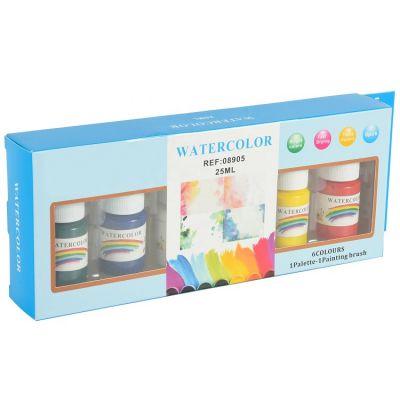 6 color 25ml superior water colours watercolour paper water color artist painting watercolor paint set