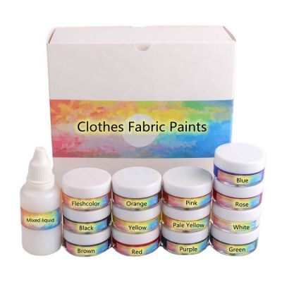 13 color 10 ml spray permanent fabric paint roller for fabric set colors diy oil painting paint acrylic fabric acrylic paint