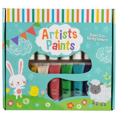 Professional refill diy kids artist 18 colors waterbase acrylic paint tube set