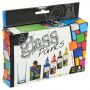crystal temper stained glass paint kit glass enamel framed painting wall art hand painted painting for glass cup