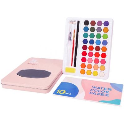 36 non-toxic water color watercolor paint cake set half pan watercolor cake painting water colour watercolour cake