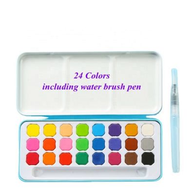 24 non-toxic solid cake water colour watercolour paint set water color watercolor cake set watercolor cake painting