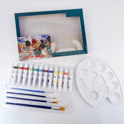Custom logo liquitex acrylic paint classic set fine art small fabric brush set acrylic paint travel set for children