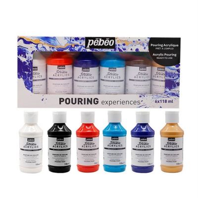 Different Colors 6 Colors Of Pouring Art Tools Pigment Bright Acrylic Pigment
