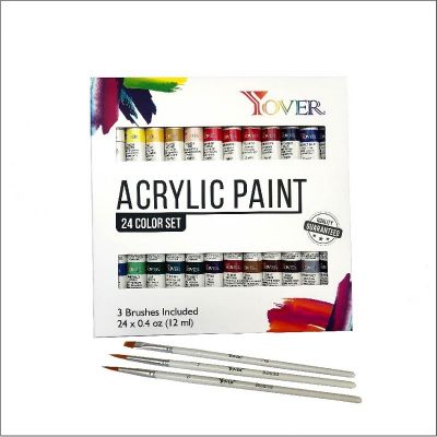 Non-toxic Artist Quality 24pcs 12ml Acrylic Paint Set For Artist