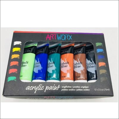 75ml non - toxic artist 12pcs acrylic art paint set