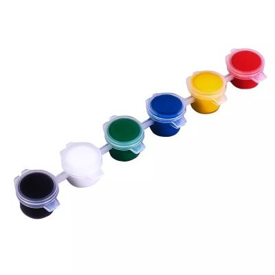 Wholesale 3ML 12colors High Quality Finger Paint with 2pcs Brush DIY Painting Acrylic Paint Ceramic Plaster for Children