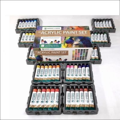 Hot Sale on Amazon New Development Alu Tube 60pcs 22ml Acrylic Paint Set
