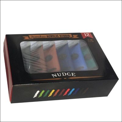 Non-toxic 12pcs 75ml Jumbo Artist Acrylic Paint Set
