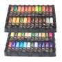 Hot Sale 48 Colors Artist Acrylic Paint Set In Coloring Paper Box With 6 Brushes And 1 Palette