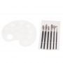 Hot Sale 48 Colors Artist Acrylic Paint Set In Coloring Paper Box With 6 Brushes And 1 Palette