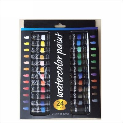 24 Colors Watercolor Paint Set in Paper Box