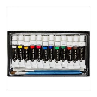 Non - toxic high quality 12pcs 12ml Oil Paint with 3 brushes