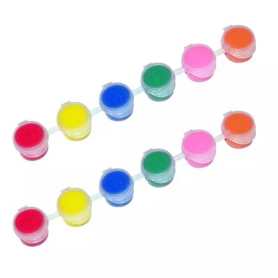 6colors 2ml Acrylic Paint Kids DIY for Clothing Textile Nail fiber pigment Acrylic Paints big Art supplies