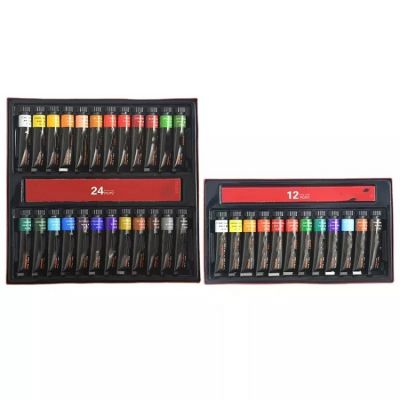 New Product 12 / 24 Colors Aluminum Tube Acrylic Paint Set Art Paint Wholesale