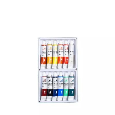 12colors 12ml Acrylic Paint Set Students Painting Beginner Wholesale Art Supplies